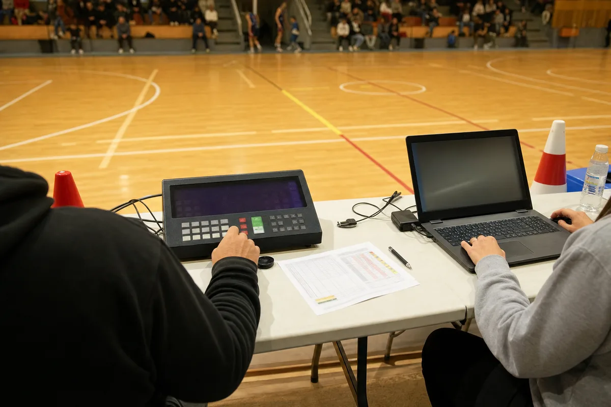 Table de marque au basket : rôle des officiels (OTM)